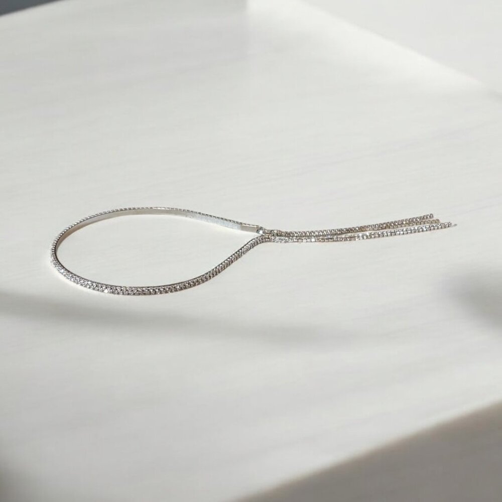 2 Row Bling Rhinestone Hairband - Picture 4 of 7